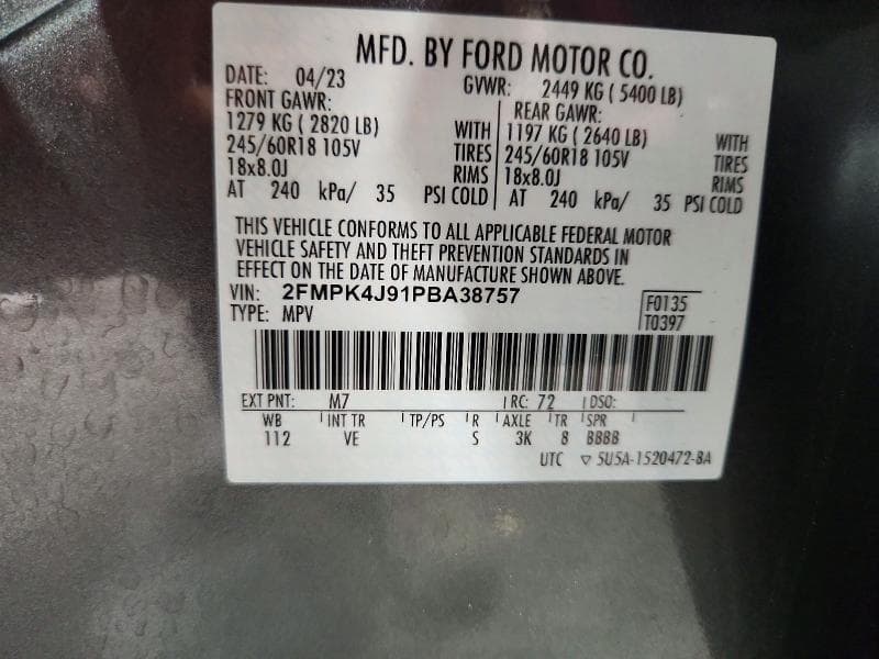 2023 FORD EDGE SEL 14