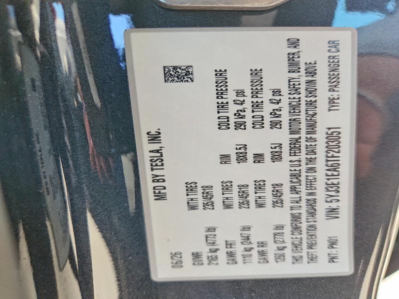 2026 TESLA MODEL 3 12