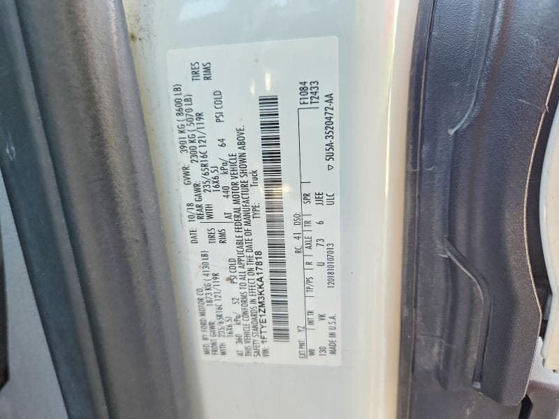2019 FORD TRANSIT T-150 12
