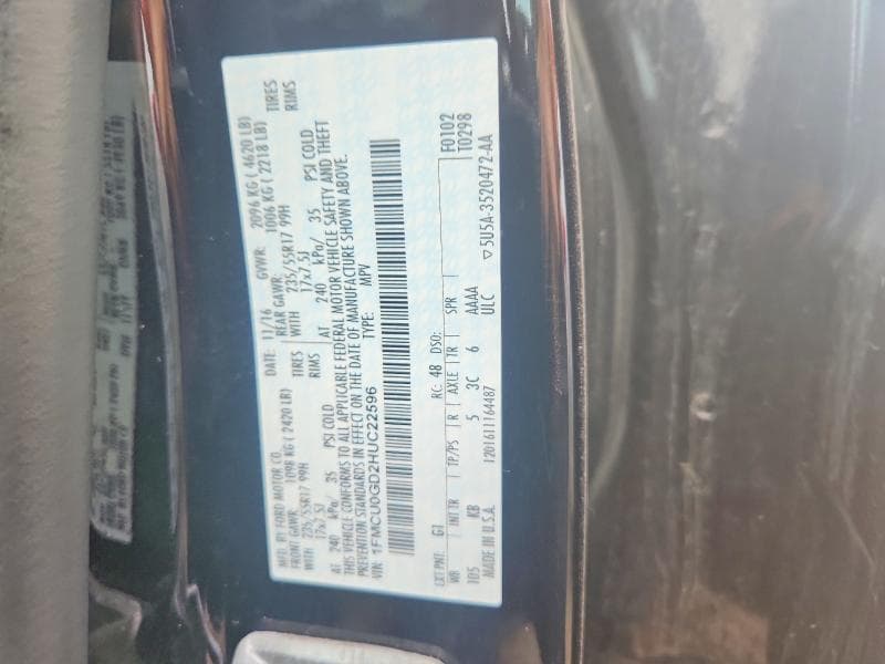 2017 FORD ESCAPE SE 12
