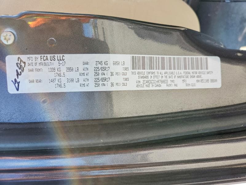 2017 DODGE GRAND CARAVAN SXT 13
