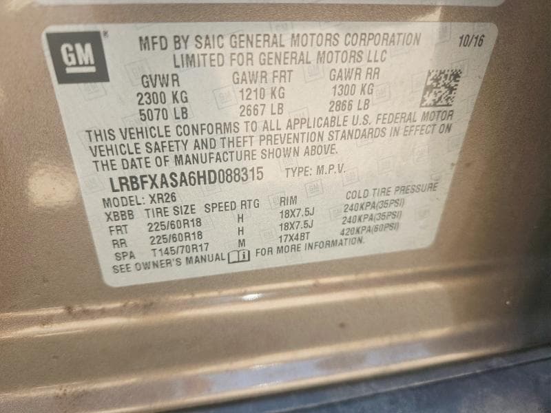 2017 BUICK ENVISION PREFERRED 13