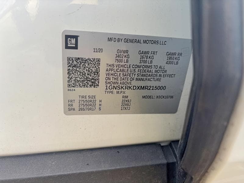 2021 CHEVROLET TAHOE K1500 RST 10