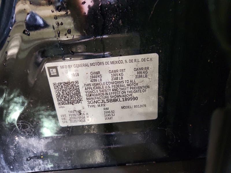 2019 CHEVROLET TRAX 1LT 12