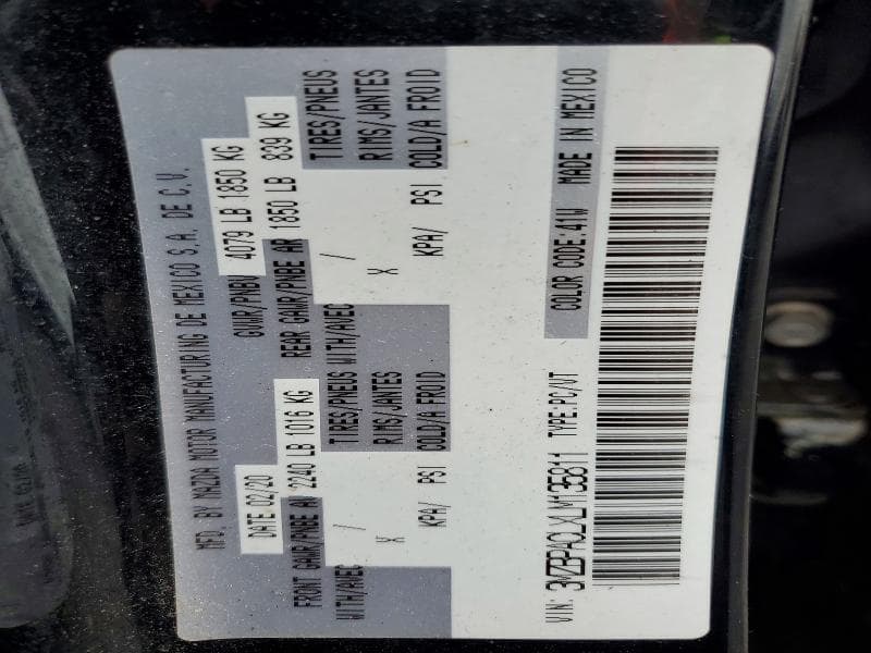 2020 MAZDA 3 SELECT 12