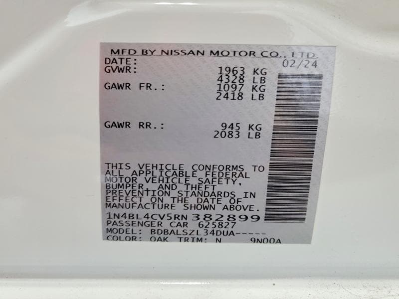 2024 NISSAN ALTIMA SR 13