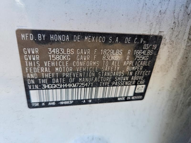 2019 HONDA FIT LX 12