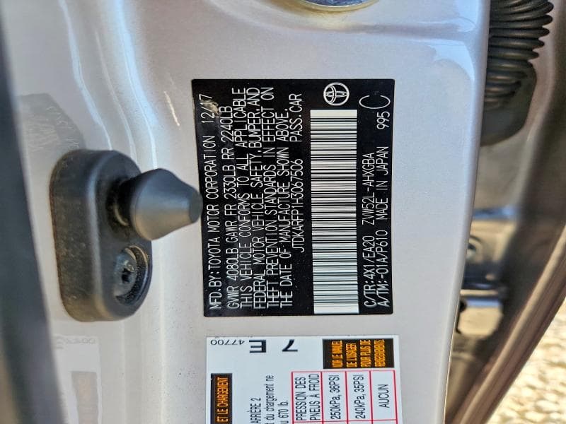 2017 TOYOTA PRIUS PRIME ADVANCED 13