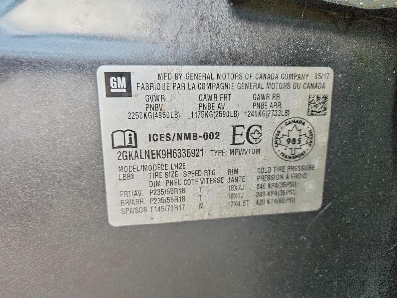 2017 GMC TERRAIN SLE 14