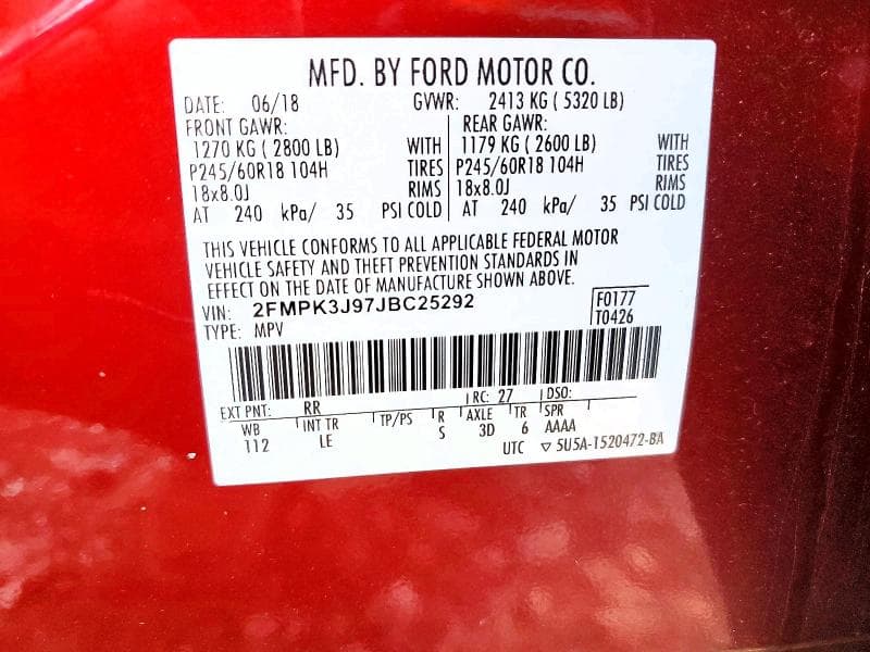 2018 FORD EDGE SEL 13