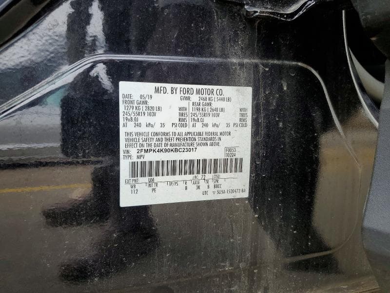 2019 FORD EDGE TITANIUM 14
