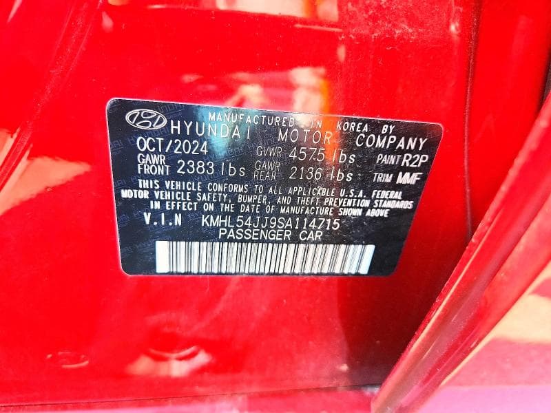 2025 HYUNDAI SONATA HYBRID LIMITED 12