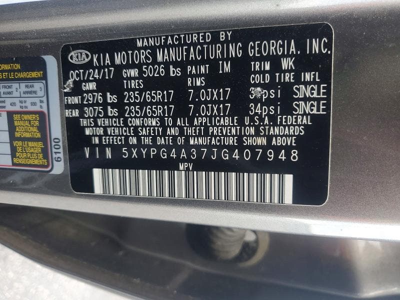 2018 KIA SORENTO L 13