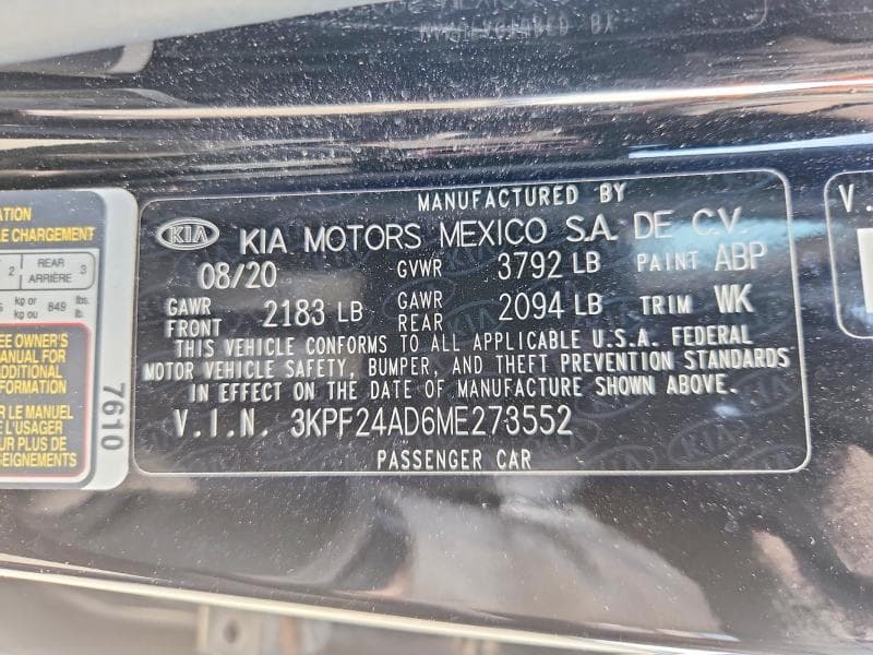 2021 KIA FORTE LXS 12