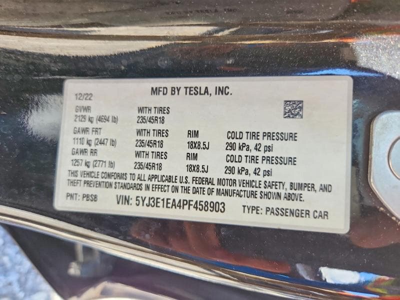 2023 TESLA MODEL 3 13