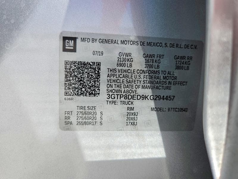 2019 GMC SIERRA C1500 SLT 12