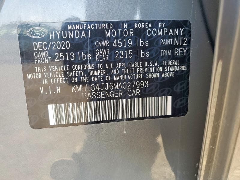 2021 HYUNDAI SONATA HYBRID SEL 12