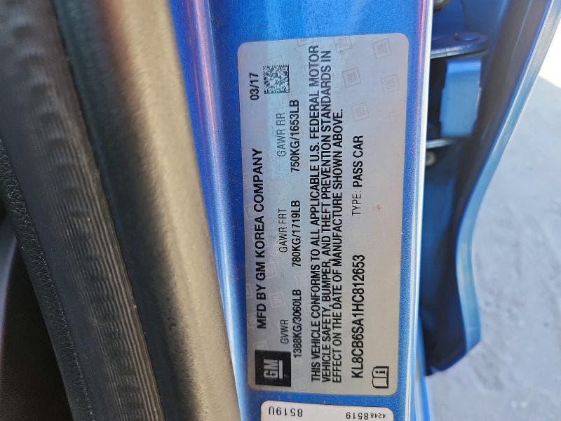 2017 CHEVROLET SPARK LS 12