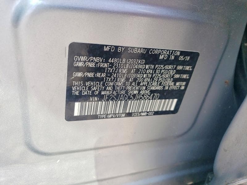 2018 SUBARU FORESTER 2.5I PREMIUM 14