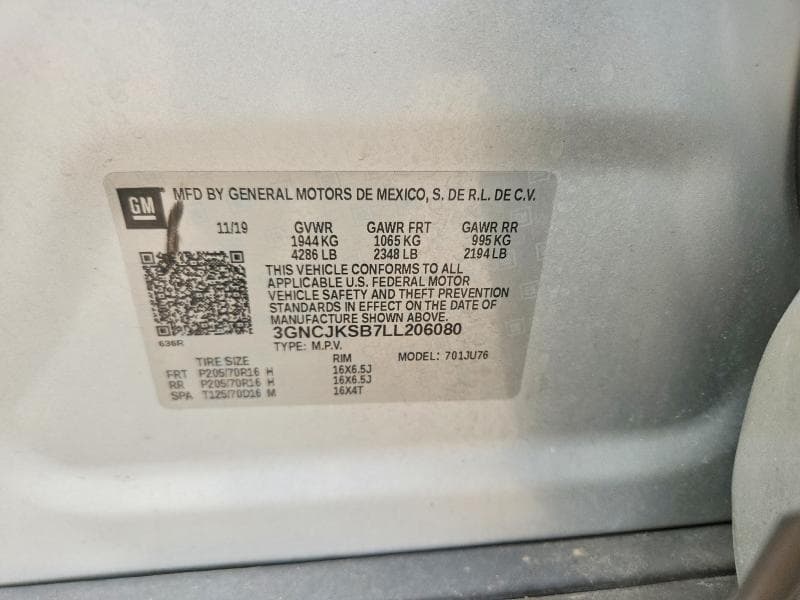 2020 CHEVROLET TRAX LS 12