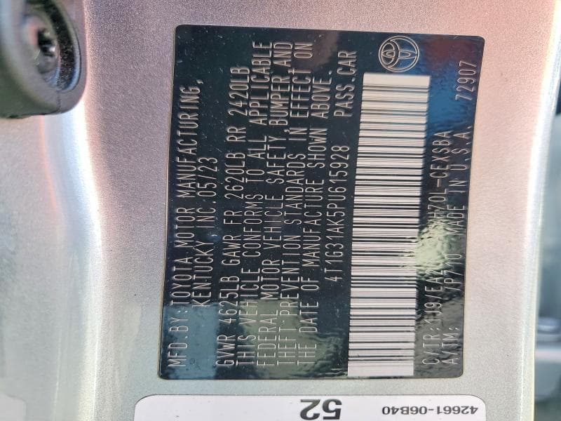 2023 TOYOTA CAMRY HYBRID SE 12