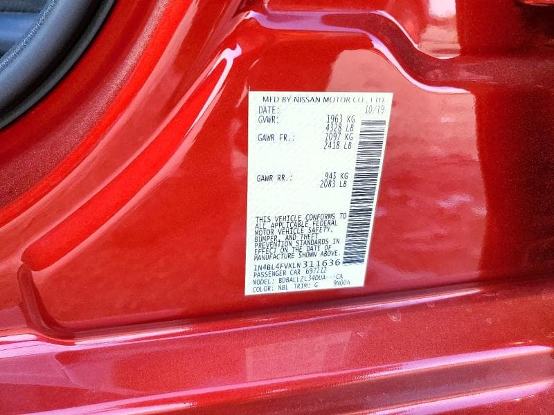 2020 NISSAN ALTIMA PLATINUM 13