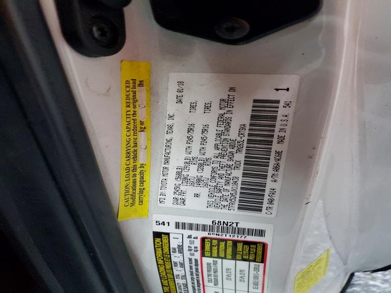 2018 TOYOTA TACOMA SR 13