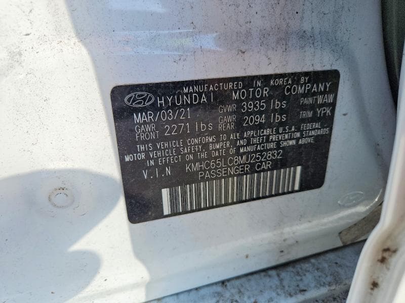 2021 HYUNDAI IONIQ BLUE 13