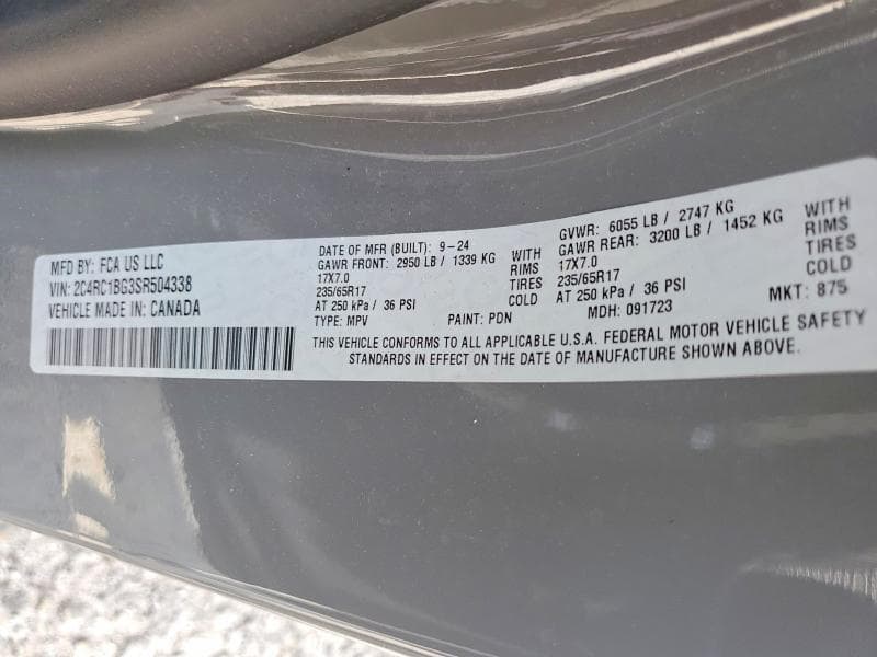 2025 CHRYSLER PACIFICA SELECT 13