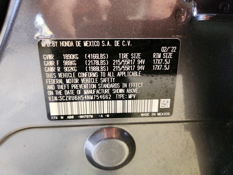 2022 HONDA HR-V EX 13