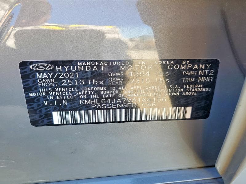 2021 HYUNDAI SONATA SEL 12