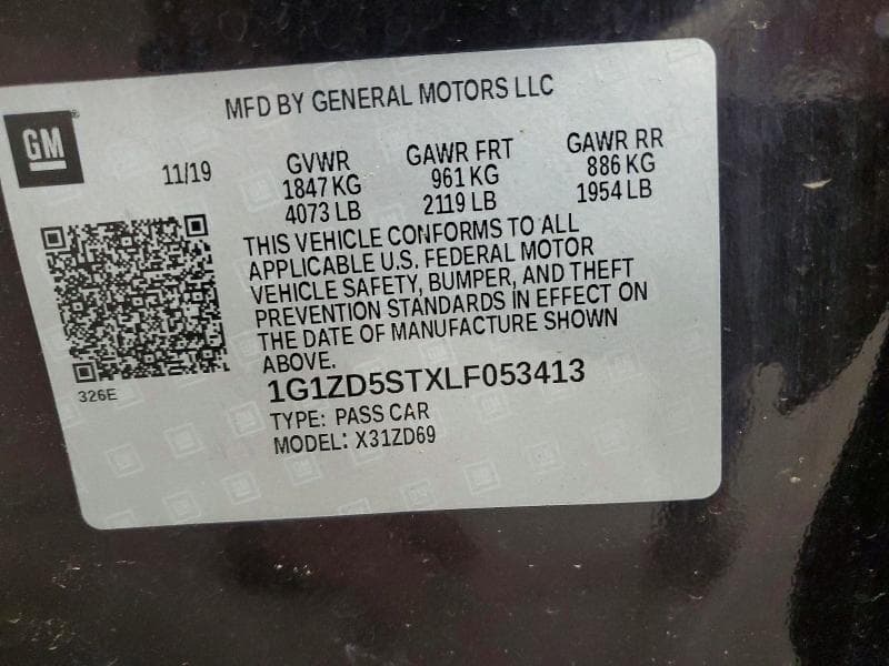 2020 CHEVROLET MALIBU LT 12