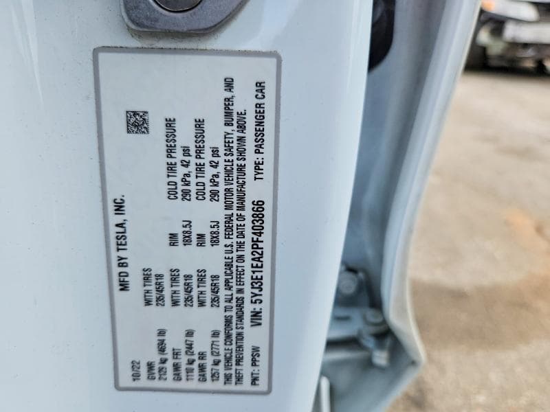 2023 TESLA MODEL 3 12