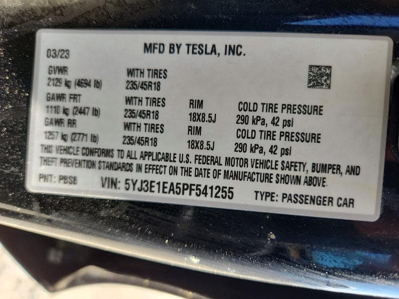 2023 TESLA MODEL 3 12