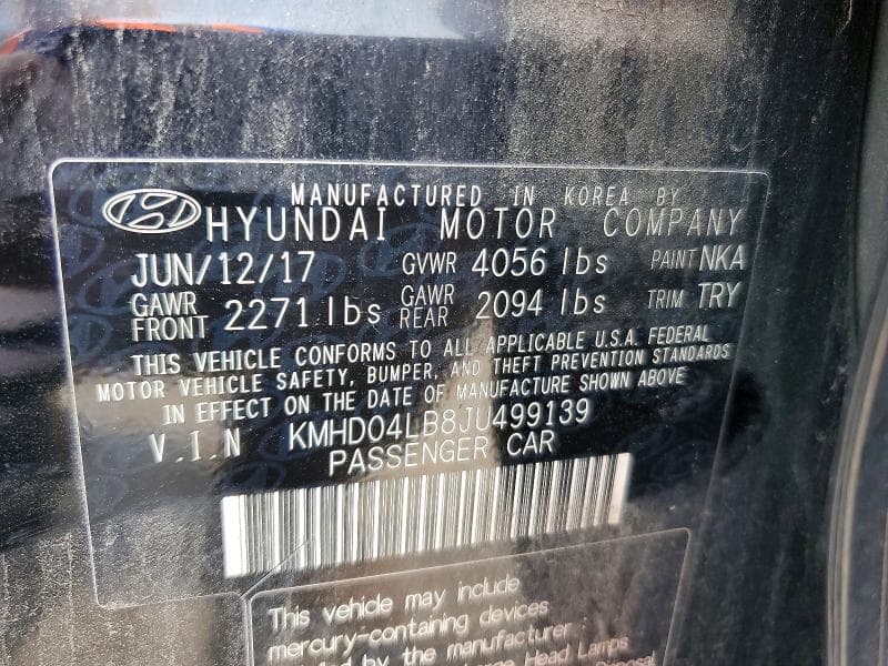 2018 HYUNDAI ELANTRA SPORT 12