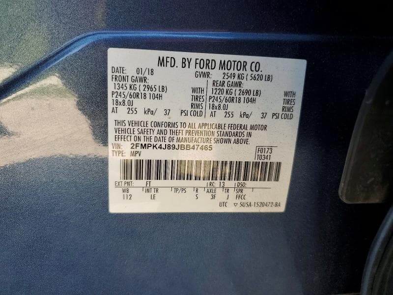2018 FORD EDGE SEL 13