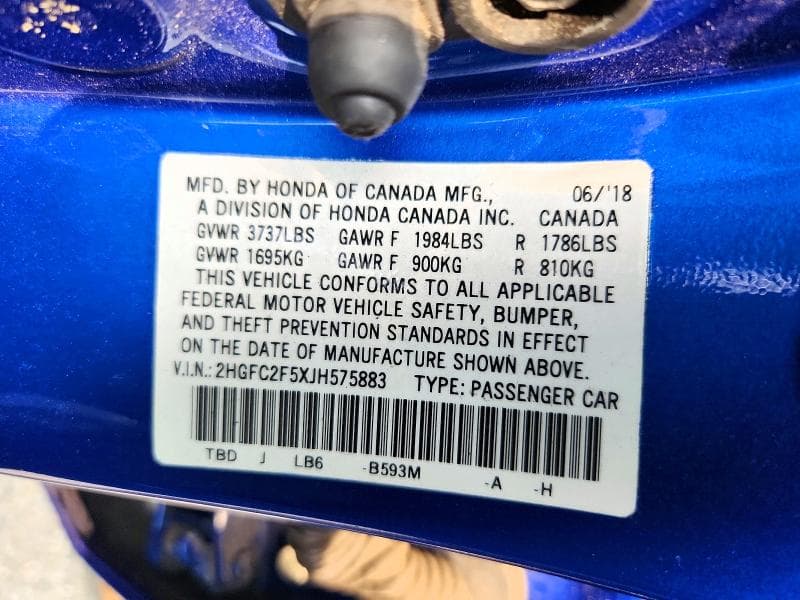 2018 HONDA CIVIC LX 12