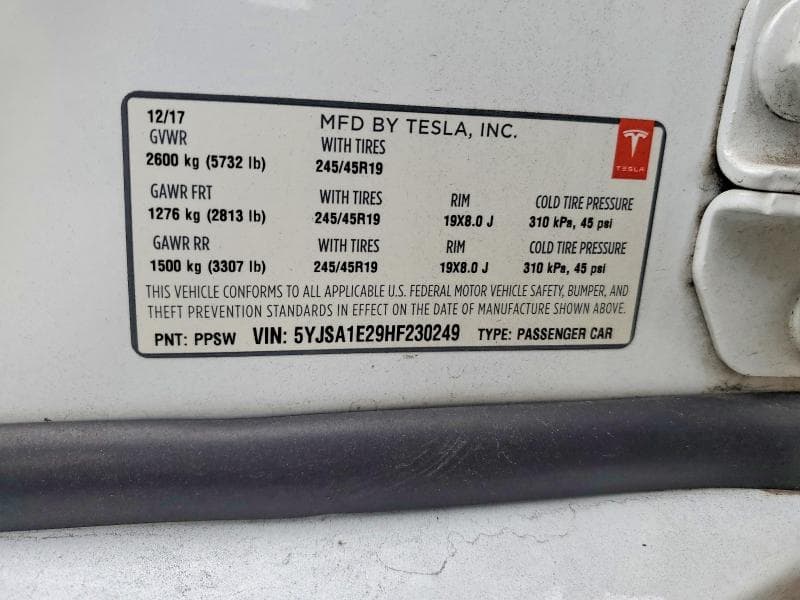 2017 TESLA MODEL S 13