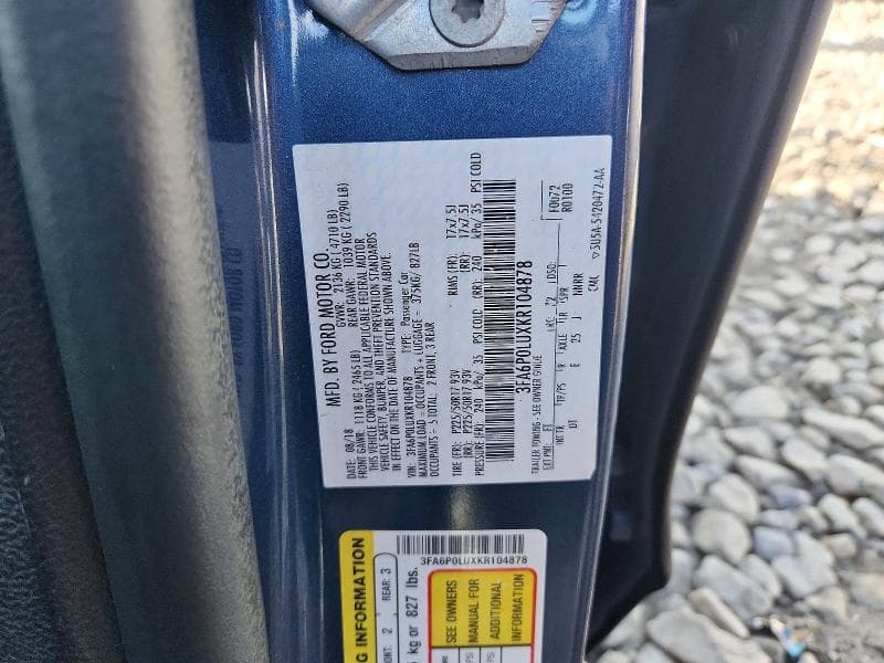 2019 FORD FUSION SE 12