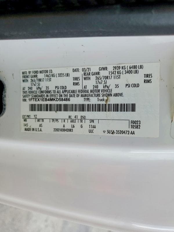 2021 FORD F150 SUPER CAB 12