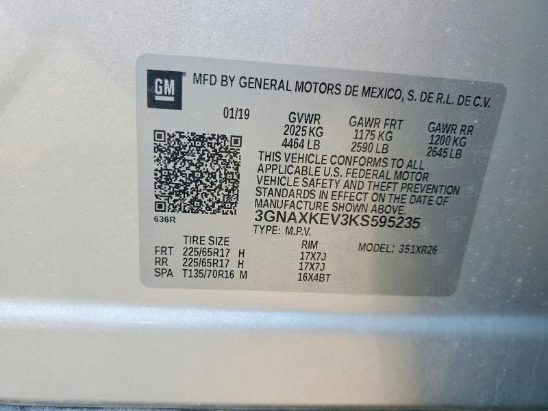 2019 CHEVROLET EQUINOX LT 13