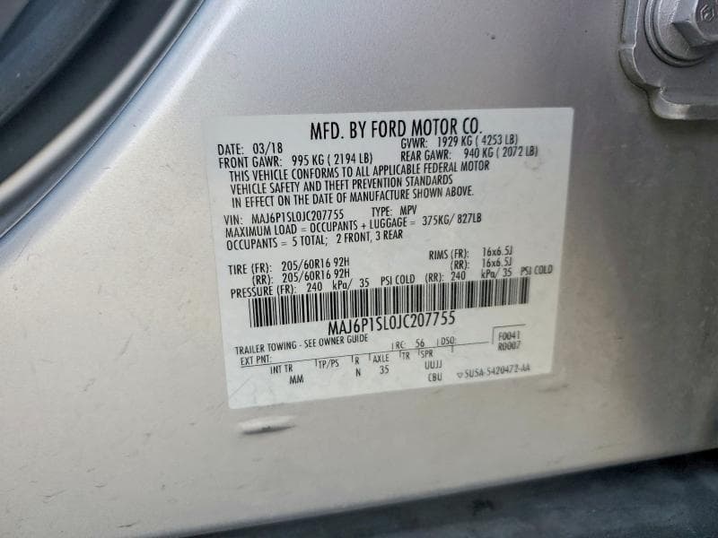 2018 FORD ECOSPORT S 14