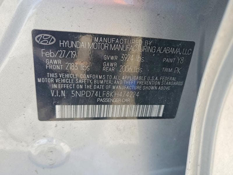 2019 HYUNDAI ELANTRA SE 12
