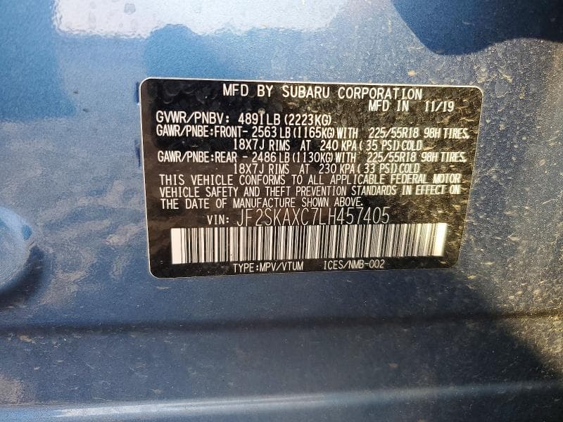 2020 SUBARU FORESTER TOURING 12