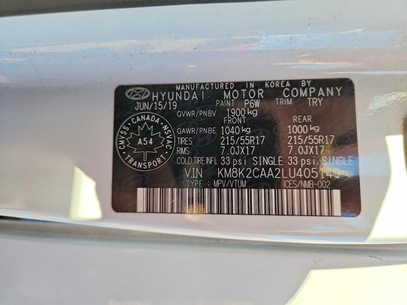 2020 HYUNDAI KONA SEL 12