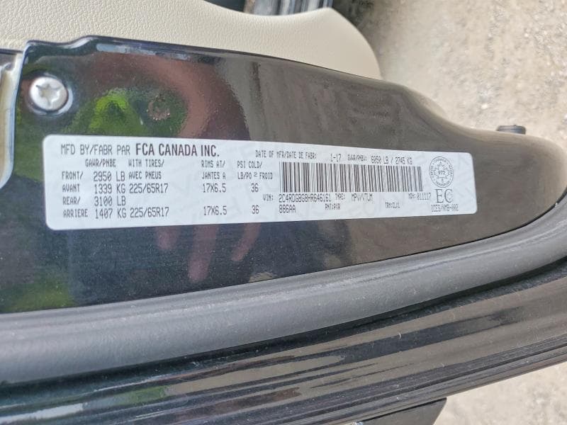2017 DODGE GRAND CARAVAN SE 14