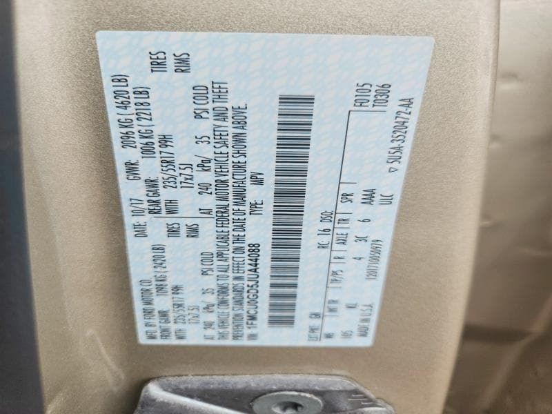2018 FORD ESCAPE SE 12