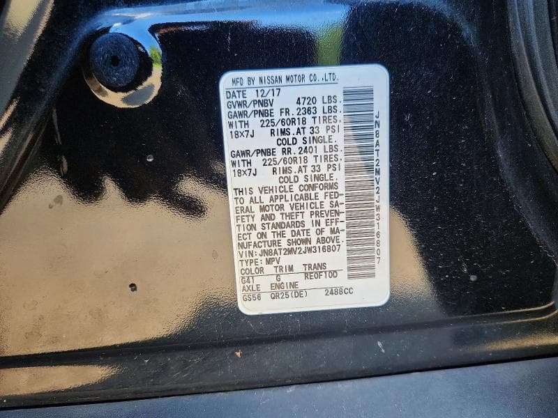2018 NISSAN ROGUE SL 14