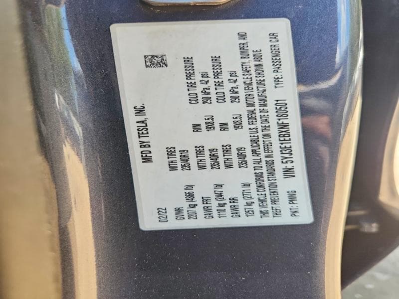 2022 TESLA MODEL 3 12