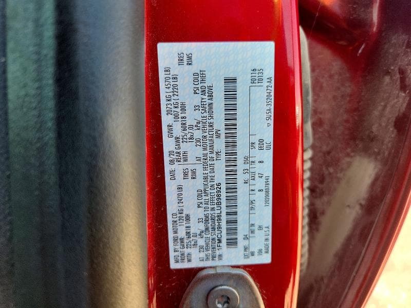 2020 FORD ESCAPE SEL 14